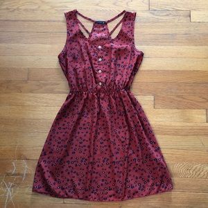 5 for $25 // Silky strappy button skater dress